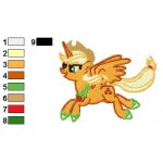 Applejack My Little Pony Jumping Embroidery Design